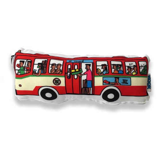 Brad The Bus Soft Toy  Plush Toy  All Natural Cotton Toy  Bus Toy