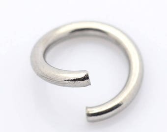 Anillos de salto de acero inoxidable 10 mm x 1 mm (calibre 18) - Paquete de 5000 - Anillos de salto abiertos - 0146