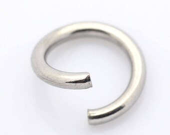 Stainless Steel Jump Rings 8 mm x 1 mm (18 Gauge) - Pack of 4000 - Open Jump Rings - 0263