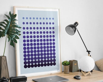 Retro Wall Art, Mid Century Art, Abstract Print Abstract Poster Minimal Minimalist Art Scandinavian Poster Home Gift, Circles Print Dots