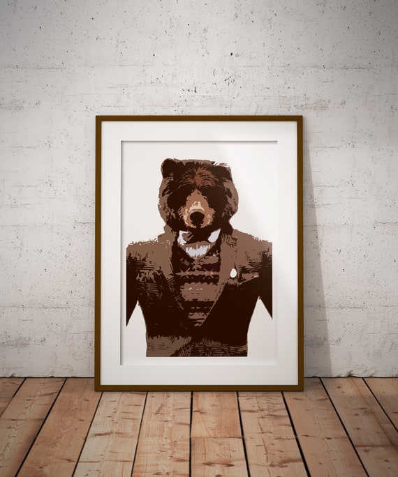 Brown Bear Print Grizzly Bear Print Kids Room Decor Bear | Etsy