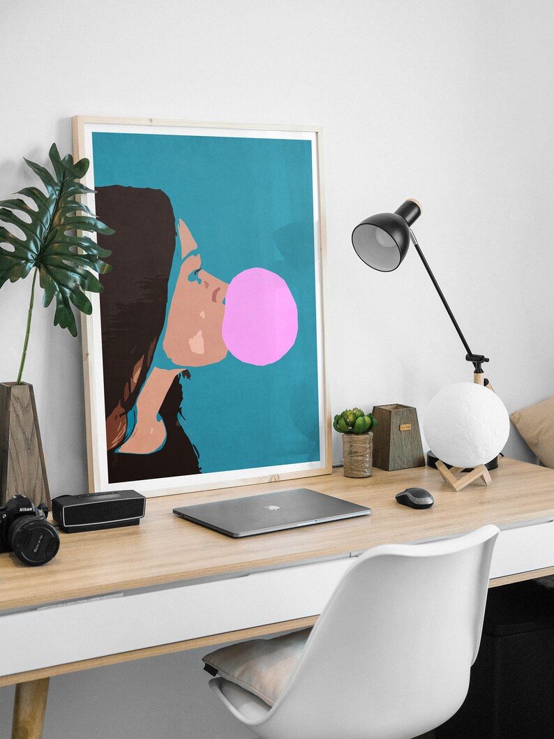 Bubblegum Print Bubble Gum Wall Art Street Art Print Bubble | Etsy