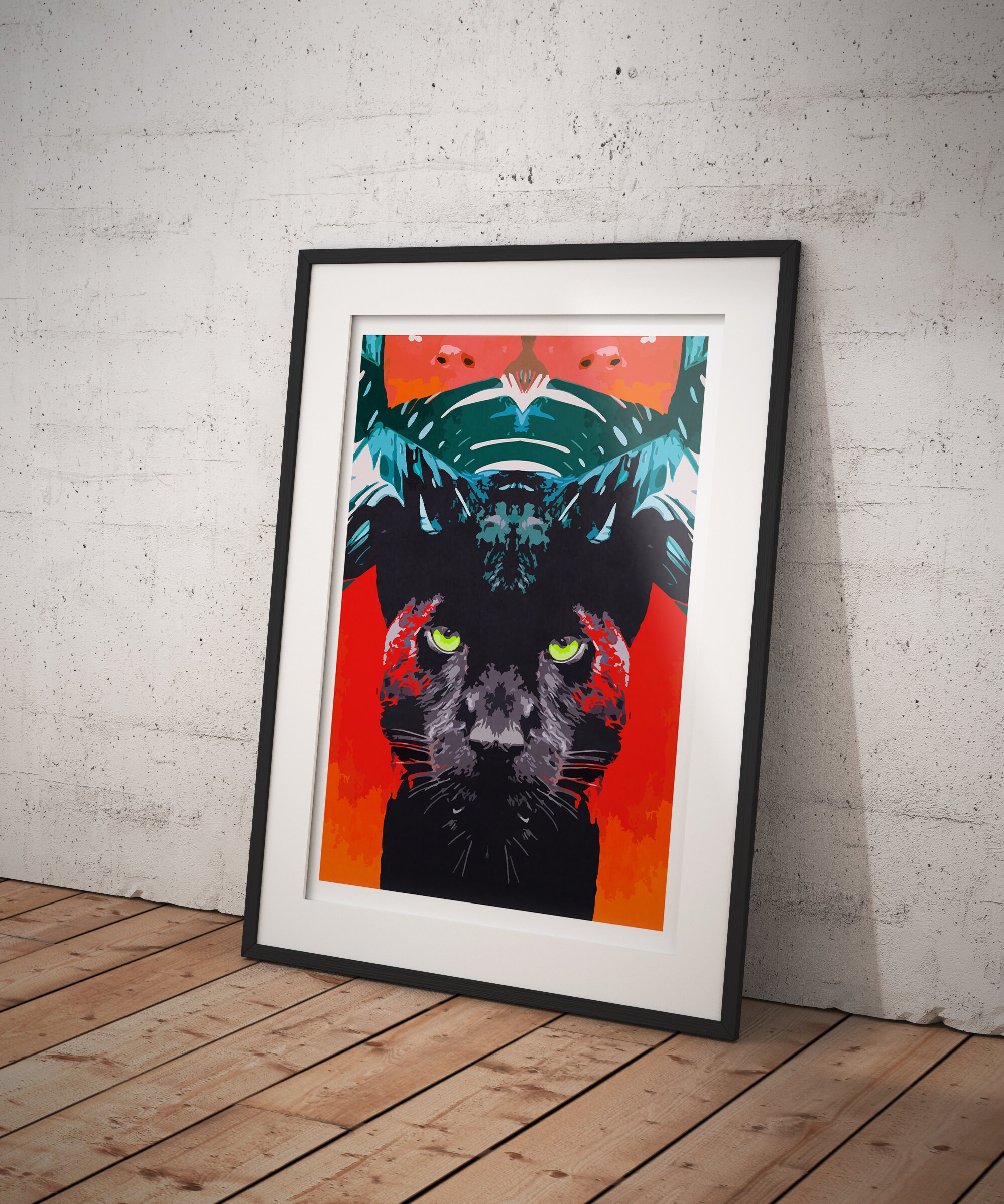 Black Panther Print Black Panther Poster Tropical Wall Art - Etsy