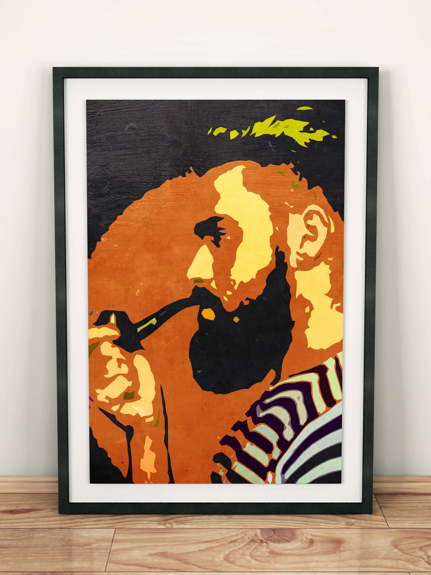 SMOKE SMOKING MAN TRIPPY ABSTRACT COOL MODERN WALL ART PRINT LARGE