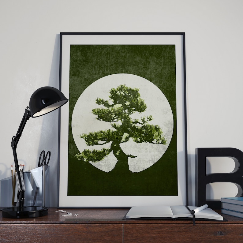 Bonsai Tree Print Bonsai Poster Japanese Bonsai Tree Wall ...