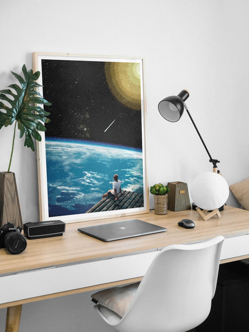 Outer Space Print Space Wall Art Collage Print Wall Art Etsy UK