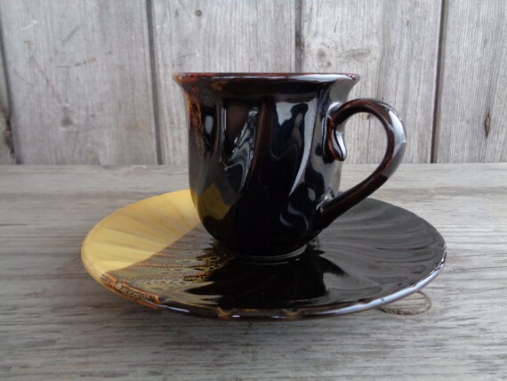 Vintage Pottery Drip Glaze Ceramic Coffee Tea Set Vintage Etsy