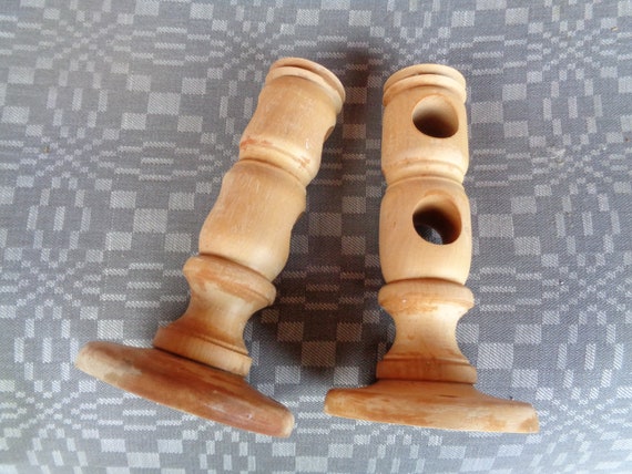 Vintage Curtain Rod Holders L9 22 5 Cm Large Turned Etsy