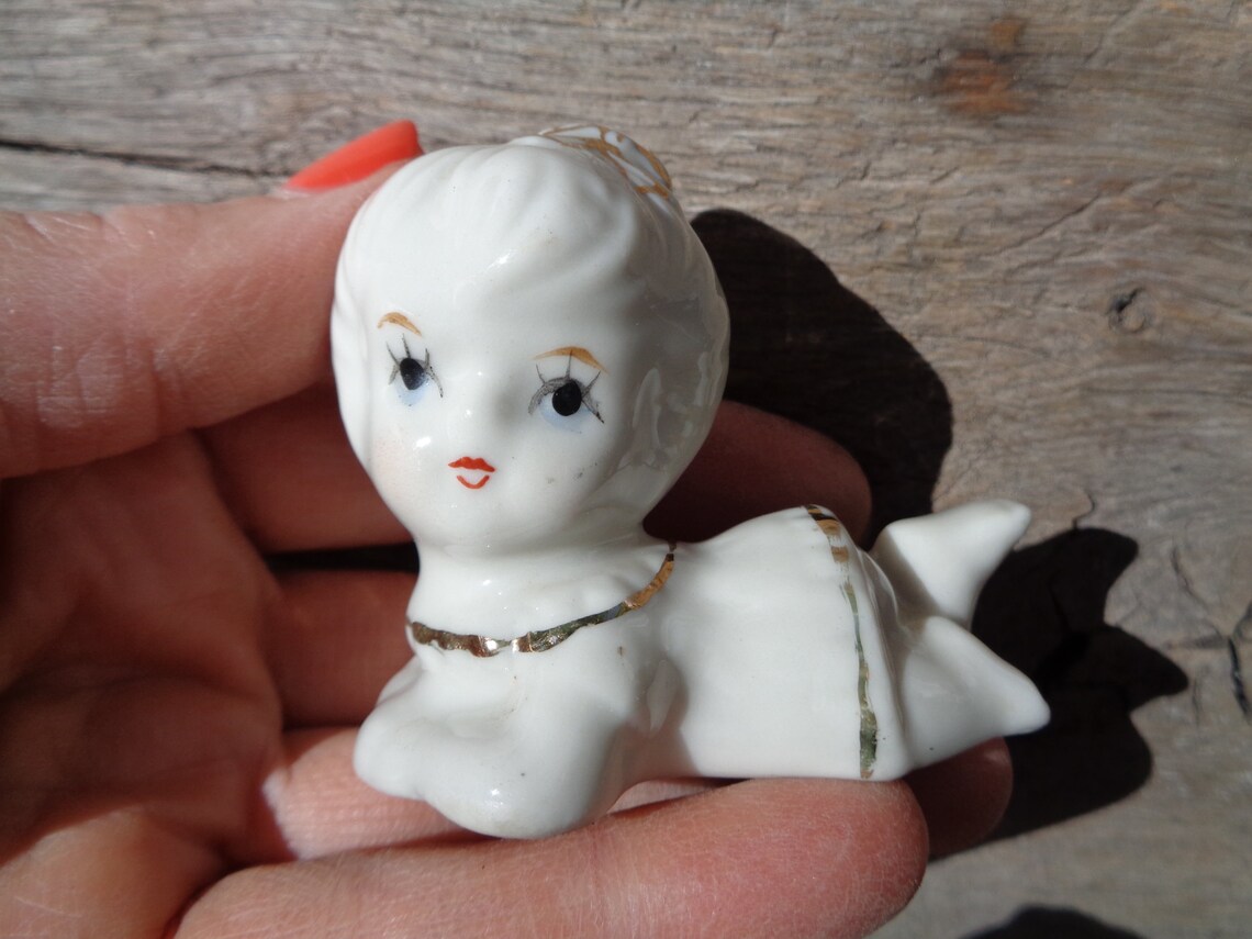 Set of 4 Vintage Porcelain Kid Statuettes Hand Painted Etsy