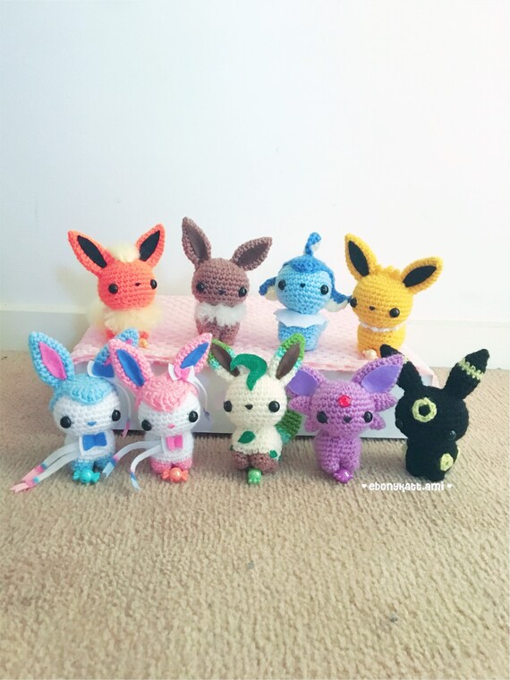 eeveelution plush set