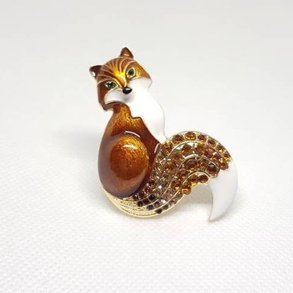 Broche renard et strass, art déco, jewelry, brooches, fashion vintage, mode, fox, wedding, cérémonies, bijoux