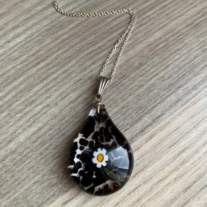 Evil eye necklace,Sterling Silver 18 inch Chain,Handmade necklace,Evil eye glass pendant
