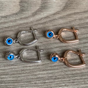 Evileye,Evil eye earrings,Handmade Evil eye earrings,Evileye jewellery,925 Sterling Silver Earrings,hoop earrings,Minimal earrings,Charm