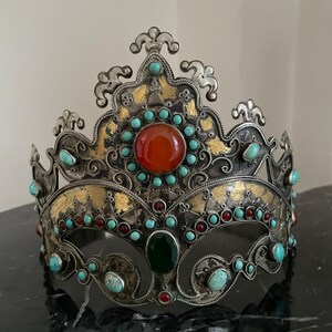 Natural stone,Gift for her, Queen&#39;s crown,wedding crown,vintage king crown Heandband Prom Crown Gift 4th July Costume Bride Bridesmaid hair.