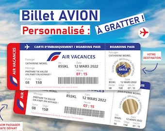 Billet Avion Etsy France