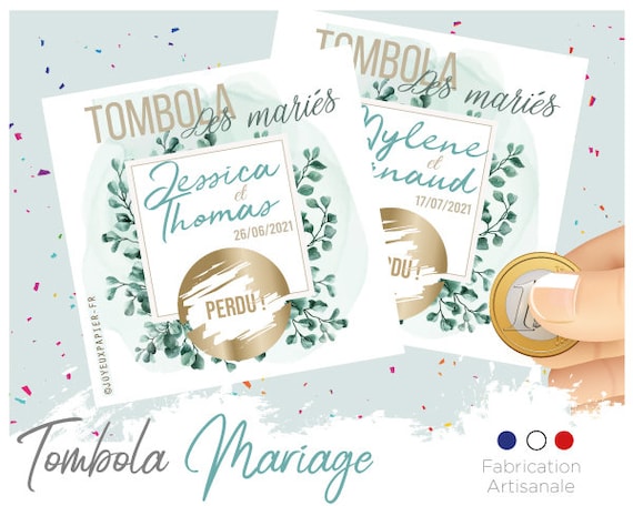 Tombola - Carte à gratter personnalisable