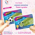 pregnancy announcement scratch card similar game fdj BUT Bingo original scratch ticket jackpot football dad grandparents family Fast shipping product logo