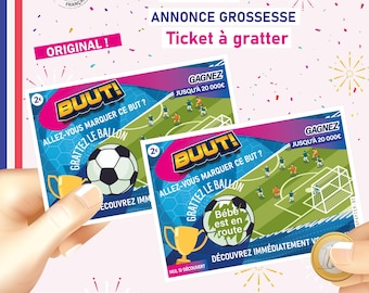 annuncio di gravidanza gratta e vinci gioco simile fdj MA Bingo gratta e vinci originale jackpot calcio papà nonni famiglia Esp. veloce