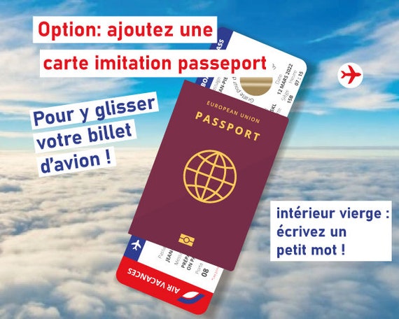Carte à Gratter Surprise Voyage Ticket D'embarquement Billet