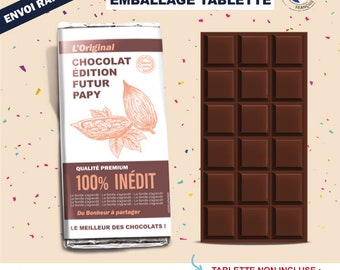 Chocolate bar packaging Christmas pregnancy announcement paper outline the family is growing Santa Claus fast delivery Christmas surprise gift