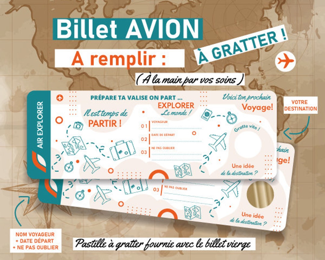 BILLET D'AVION GÉANT - imprimerie Bien encré