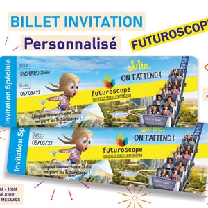 Ticket invitation Disneyland Billet personnalisable Carte surprise personnalisée annonce voyage originale cadeau noel eurodisney enfant image 6