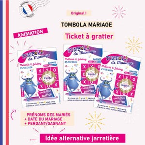 Lote de boletos para rifa de boda personalizado tarjeta de juego rasca y gana personalizada animación original como alternativa al juego de liga