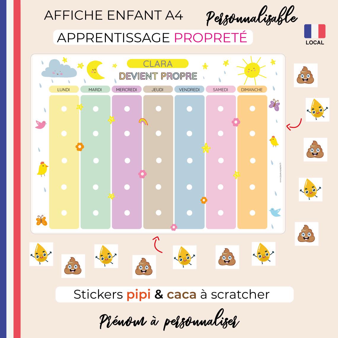 PUTSKA Grafico per l'addestramento del vasino per bambini - Adesivi per l'addestramento del vasino per bambini. Ricompensa e giochi di apprendimento. Tavolo vasino per i più piccoli