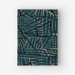 A5 Notebook, Hard Cover Notebook, planner notebook, a5 journal, diary notebook, lined & plain notebook, art journal, Abstract Peak Pattern image 1