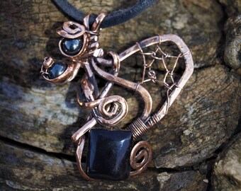 ASUBAKATCHIN metal and stone necklace