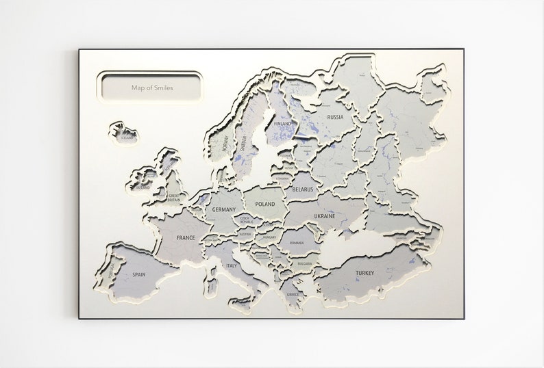 Personalized Photo Map of Europe for Traveling Gifts Original Travel Photo Frame FREE SHIPPING  birthday map gift for travelers framed personalized gift best gift for a friend Anniversary collage photo frame European Map family gift Christmas gift