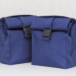 Blue Lunch bag for women lunch bag insulated lunch bag kids lunch bag school lunch bag adults snack bag Sandwich bag picnic bag tote image 2