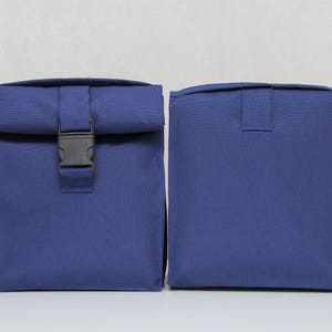 Blue Lunch bag for women lunch bag insulated lunch bag kids lunch bag school lunch bag adults snack bag Sandwich bag picnic bag tote image 4