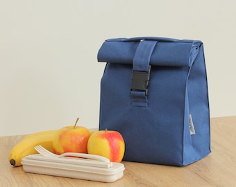 Blue Lunch bag for women lunch bag insulated lunch bag kids lunch bag school lunch bag adults snack bag Sandwich bag picnic bag tote