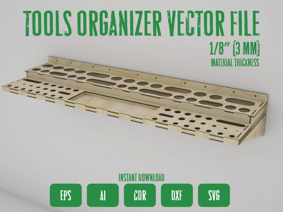 Download Tools Rack Wall Tools Organizer Laser Cut File Dxf Svg Etsy