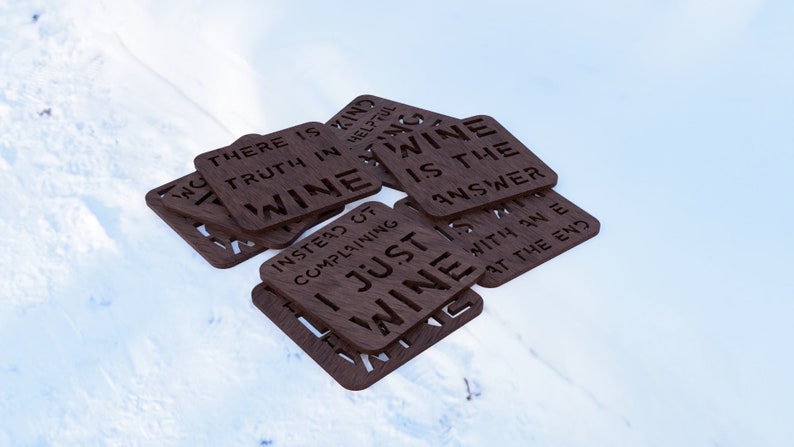 Download Wine coasters 1 with quotes Coaster Svg Designs Wine Svg | Etsy