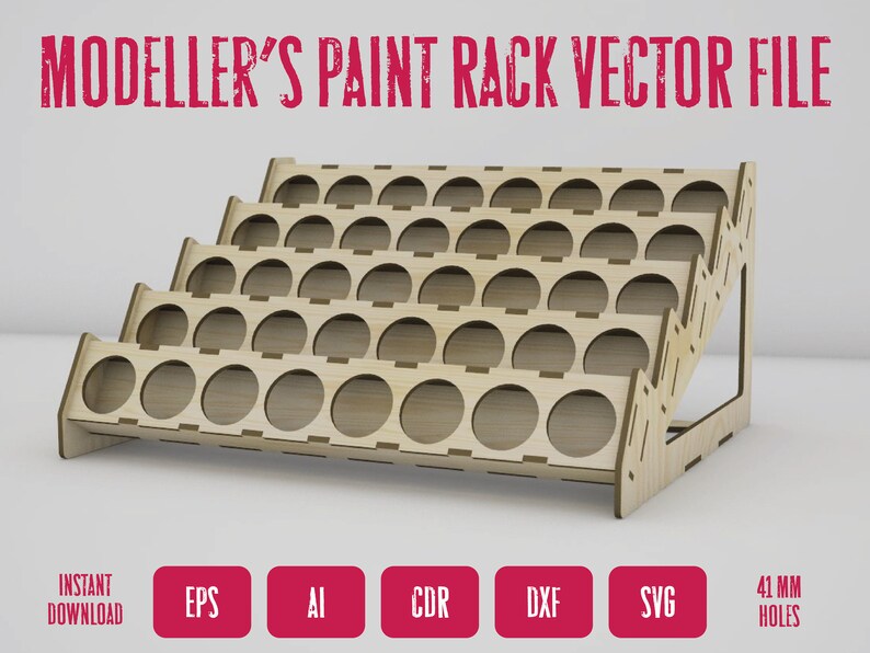 Vector file. Modeller's Paint rack. Tamiya Paint Etsy