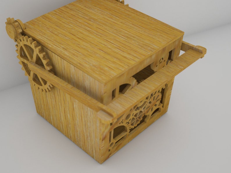 Mechanical Steampunk Gift Box laser cutting SVG DXF EPS Etsy