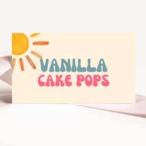 Editable Food Tent Cards, Custom Buffet Label Template for Birthday Party or Wedding, Folded Printable Table Card, Canva Download C03