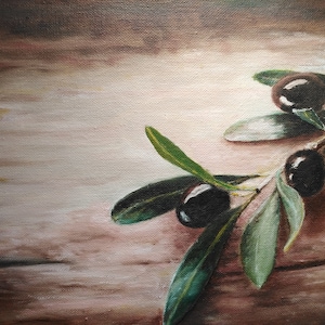 Olive Branch oil painting on canvas