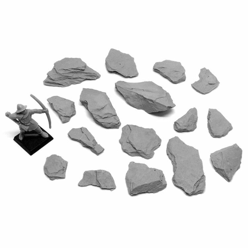 Grabblecast GC/_0040 Mountain Stones Set Wargames Frostgrave DnD Dungeons and Dragons Terrain