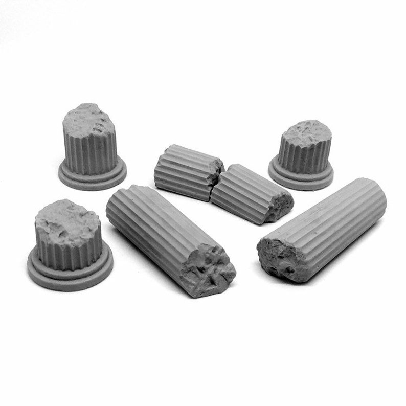 Grabblecast GC/_0103 Broken Columns Ancient Greek Wargames Terrain Frostgrave Dungeon Decor