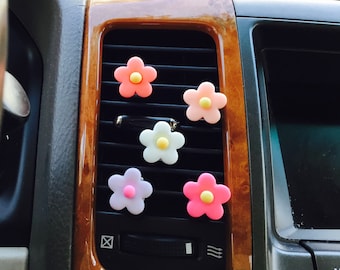 Set of 5 Flower Car  Vent Clip Mask Hanger Hook Accessory Decoration Pretty