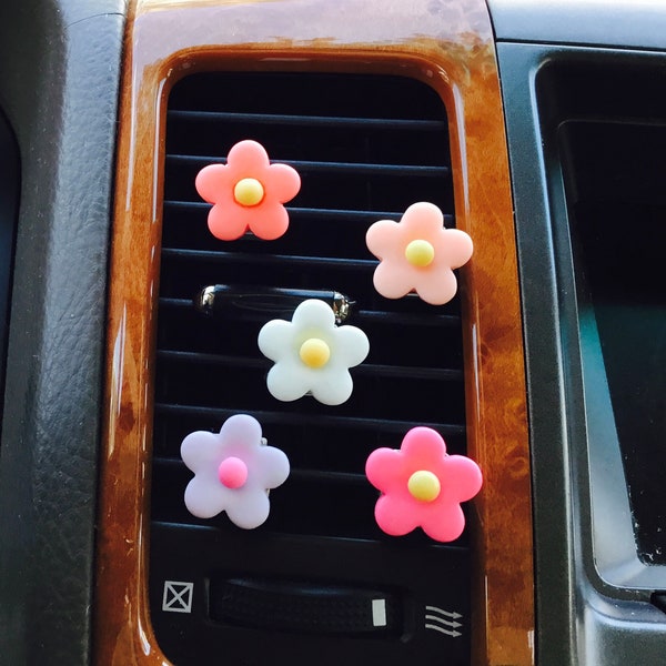 Set of 5 Flower Car  Vent Clip Mask Hanger Hook Accessory Decoration Pretty