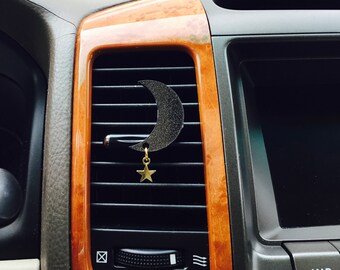 Glitter / Black / Crescent Moon / Gold / Star Hang / Dangle / Car  Vent Clip  Decoration Accessory