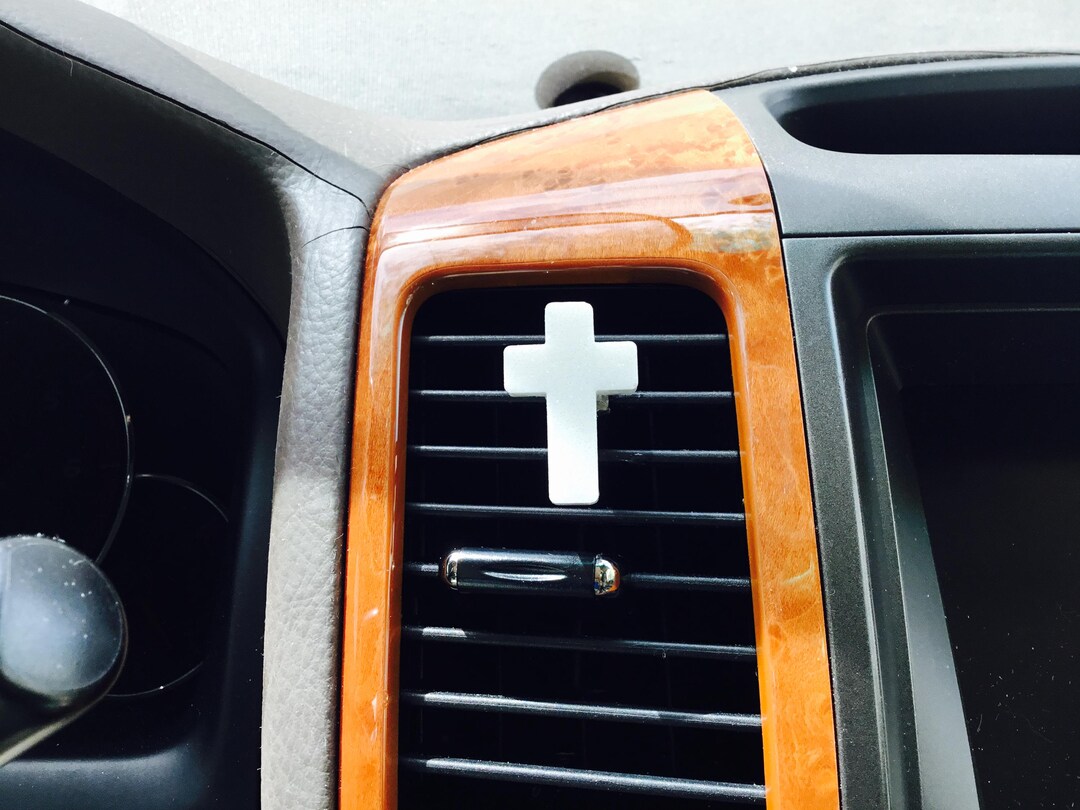 Simple Minimalist Cross / Handmade / Medium / White Shimmery Glitter ...