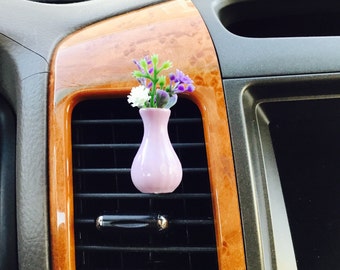 Purple / Vase / Flower  / Car  Vent Clip Hook Holder Hanger Decoration