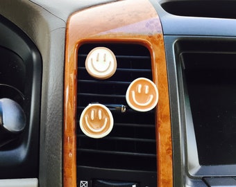 Smile Smiley Face Happy Emoji Car  Vent Clip Hook Accessory Decoration Y2K Retro