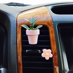 Plant / Planter / Pink / Succulent / Car  Vent Clip Hook Holder  Mask   Hanger Decoration