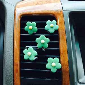 Set of 5 Flower / Green /  Car  Vent Clip Hook Holder Hanger Decoration